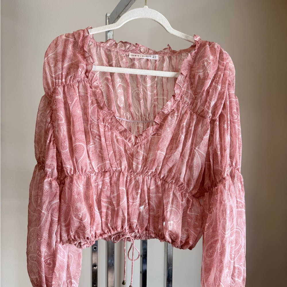 Pink Paisley Blouse